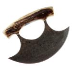 Raindrop Damascus Ulu Fixed Blade Knife