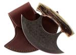 Raindrop Damascus Ulu Fixed Blade Knife