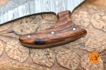 Personalized Handmade Damascus Steel Ulu Chef Knife