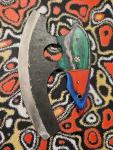 Carbon Steel Ulu Knife with Sheath