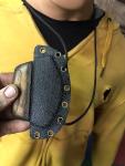 Hand Forged Inuit Greenland Ulu Knife with Sheath