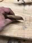 Hand Forged Inuit Greenland Ulu Knife with Sheath