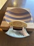 Large 8" ULU Knife Set with Chopping Bowl