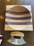 Large 8" ULU Knife Set with Chopping Bowl