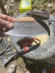 Hand Forged Alaskan Inuit Ulu Knife with Sheath