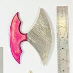 Damascus Steel ULU Knife with Wood Handle