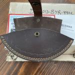 Marbled Handle Ulu Knife with Leather Sheath