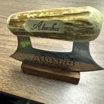 Alaska Ulu Knife with Bone and Wood Handle