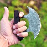 Personalized Handmade Damascus Steel Ulu Knife