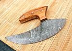 Custom Handmade Damascus Steel Alaskan Ulu Knife