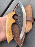 Carbon Steel Ulu Knife for Kitchen and Outdoors