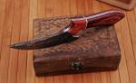 Damascus Ulu Fixed Blade Knife for Versatile Cutting