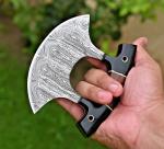 Custom Forged Damascus Steel ULU Chef Knife