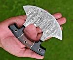 Custom Forged Damascus Steel ULU Chef Knife