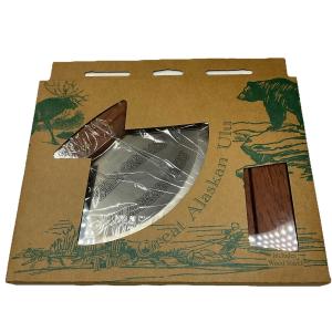 Great Alaskan Ulu Stainless Steel Knife & Stand