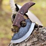 Alaskan Ulu Pizza Cutter Knife with Sheath