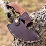 Alaskan Ulu Pizza Cutter Knife with Sheath