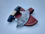 Custom Handmade Damascus Steel Ulu Chef Knife