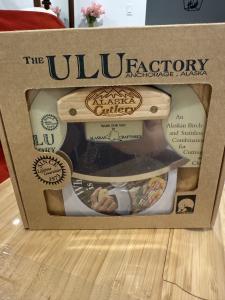 Alaskan Eskimo Ulu Knife and Board Set