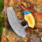 Personalized Damascus Steel Ulu Knife for Chefs