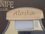 Alaskan ULU Knife with Etched Stainless Steel Blade