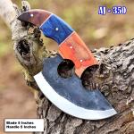 Alaskan Ulu Pizza Cutter with Wooden Sheath