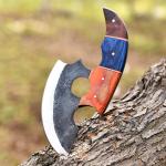 Alaskan Ulu Pizza Cutter with Wooden Sheath