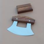 Alaskan Ulu Knife with Wood Stand - Pizza Cutter