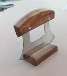 Alaskan Ulu Knife with Wood Stand - Pizza Cutter