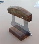 Alaskan Ulu Knife with Wood Stand - Pizza Cutter
