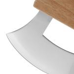 4-Pack Stainless Steel Ulu Knife Set with Stand