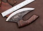Hand-Forged Carbon Steel ULU Knife with Sheath