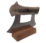 Alaskan Antler Ulu Knife with Stand