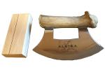Alaskan Antler Ulu Knife with Stand