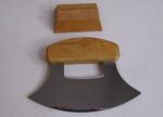 Fish Etched Alaska Ulu Knife with Wood Handle