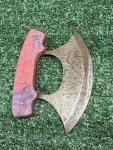 Damascus Steel ULU Kitchen Knife with Wood Handle