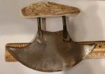 Antler-Handled Vintage ULU Knife with Stand
