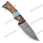 Damascus Steel ULU Pizza Cutter with Sheath