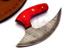 Custom Handmade Damascus Ulu Kitchen Knife