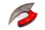 Custom Handmade Damascus Ulu Kitchen Knife