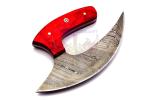 Custom Handmade Damascus Ulu Kitchen Knife