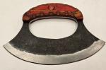 Ulu Knife with Steel Blade and Wooden Handle