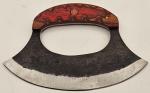 Ulu Knife with Steel Blade and Wooden Handle