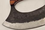Ulu Knife with Steel Blade and Wooden Handle