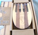 Alaska Ulu Knife Set with Chopping Bowl & Claws