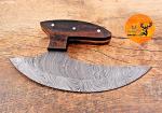 Custom Handmade Damascus Steel Ulu Chef Knife