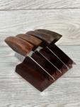 Alaska Ulu Knives with Walnut Handles and Stand