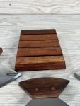 Alaska Ulu Knives with Walnut Handles and Stand