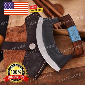 D2 Steel Vintage Alaskan Ulu Kitchen Knife