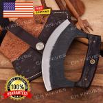 D2 Steel Vintage Alaskan Ulu Kitchen Knife